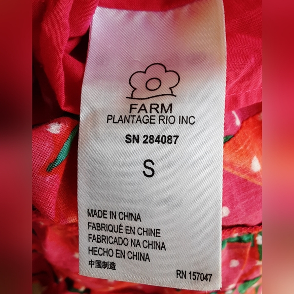 FARM Rio Red Pepper Ruffled Smocked Midi Sundress - Picture 11 of 15